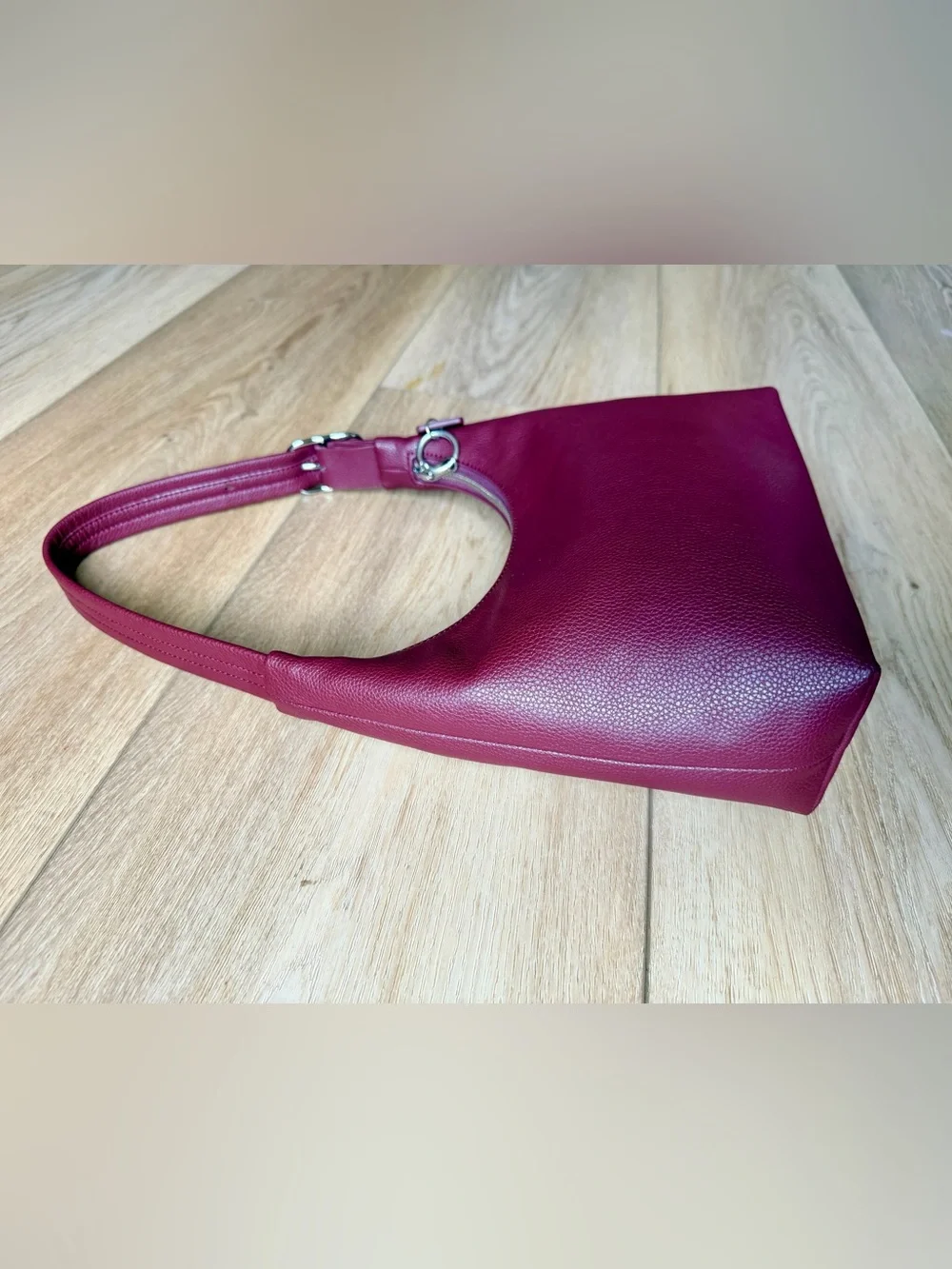 BAGGU Mahogany Recycled Leather Shoulder Bag